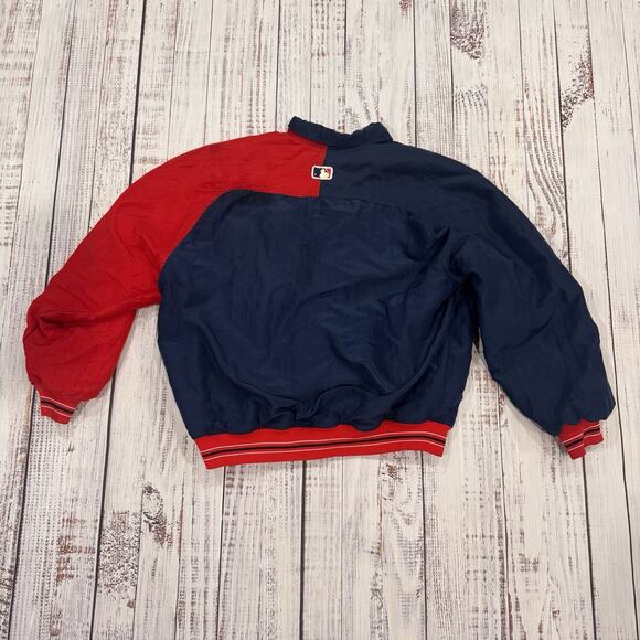 Starter Diamond Collection Cleveland Indians Jacket Men’s L Navy Red 90s USA - Picture 2 of 11